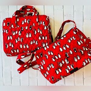 VERA BRADLEY QUILTED  Playful Penguins’ Travel Set